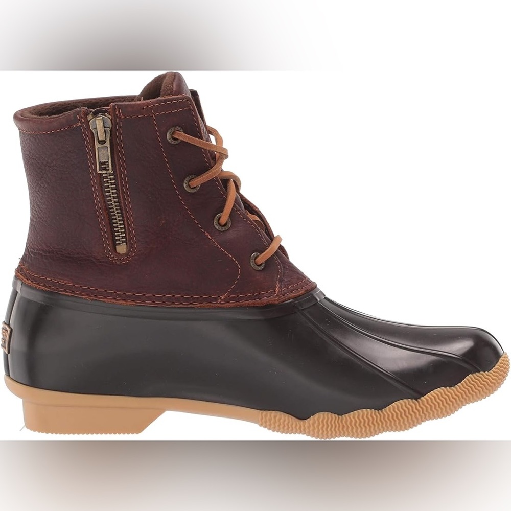 Sperry Women's Saltwater Core Boots - Tan/dark Brown - size 9.5 - NWT - Picture 7 of 8